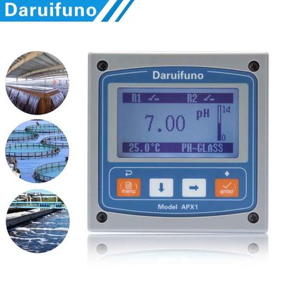 Large LCD Screen 0 ~ 60℃ Online PH ORP Controller With Power Off Protection