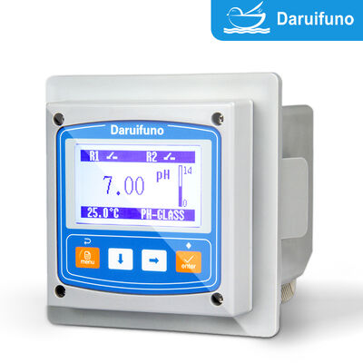 pH ORP Controller with Two SPST Relays 3A 250V AC High Low Alarm Dosing Control IP66 Panel Mount pH ORP Analyzer